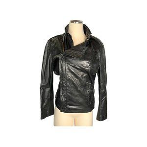 REED Vintage 80’s Black Moto Genuine Leather Jacket, Women’s Size 36 (Small)